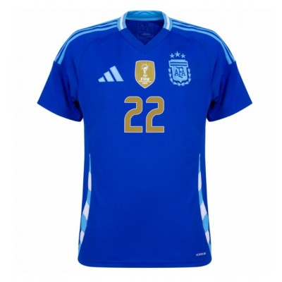 Moški Nogometni dresi Argentina Lautaro Martinez #22 Gostujoči Copa America 2024 Kratek Rokav Moški Nogometni dresi Argentina Lautaro Martinez #22 Gostujoči Copa America 2024 Kratek Rokav